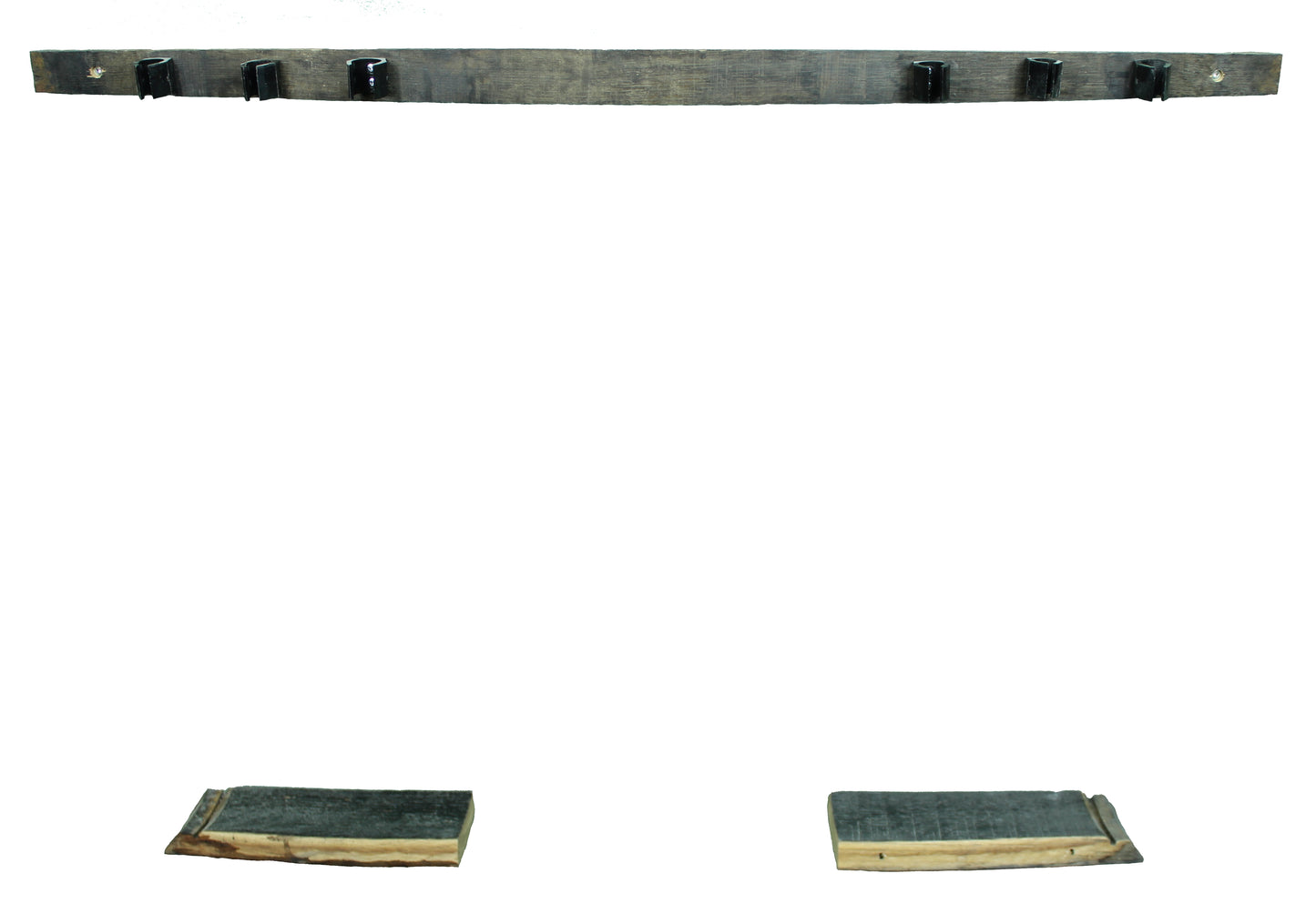 Billiard Cue Holder Made From Whiskey Barrel Staves.