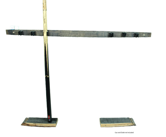 Billiard Cue Holder Made From Whiskey Barrel Staves.